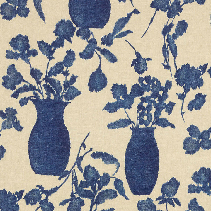 Hugo Floral Indigo 176241 by Schumacher Fabric Schumacher Fabric Hugo Floral Indigo 176241Fabric JUTE 58% ITALY </p><p>Repeat: H: HORZ. 27" (69CM) , V: VERT. 38" (97CM) 54.5 - Fabric Carolina -