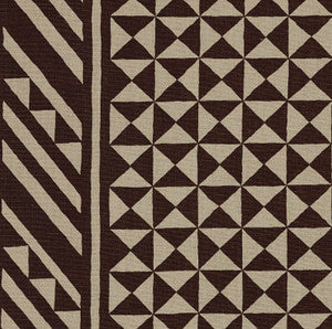 Nuba Brown On Natural 176301 by Schumacher Designer Fabric