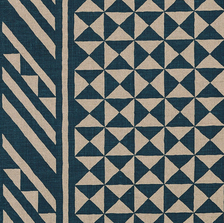 Nuba Indigo On Natural 176302 by Schumacher Fabric Schumacher Fabric Nuba Indigo On Natural 176302Fabric LINEN 100% UNITED STATES OF AMERICA </p><p>Repeat: H: HORZ. 54" (137CM) , V: VERT. 32" (81CM) 54 - Fabric Carolina -