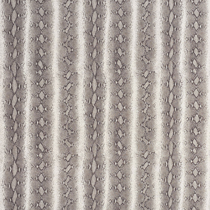 Snake Rattle & Roll Linen Ash 176351 by Schumacher Designer Fabric ANIMAL PRINTS & WOVENS See Sample ITALY - </p><p>Repeat: Horizontal: 17 3/4" (45CM) and Vertical: 19" (48CM) 53 1/2" (136CM) - Swanky Fabrics -