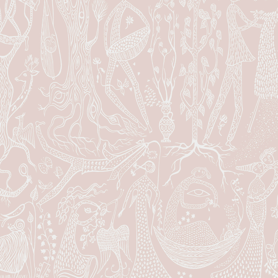 Poème D'Amour Blush 1764 by Schumacher Designer Wallcovering