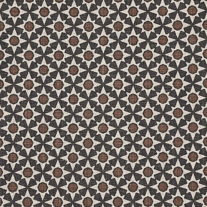 Serendipity Cinder & Caramel 176420 by Schumacher Designer Fabric CLIQUE LINEN 100% CHINA </p><p>Repeat: Horizontal: 1 1/2" (4CM) and Vertical: 1 1/2" (4CM) 54 - Swanky Fabrics -