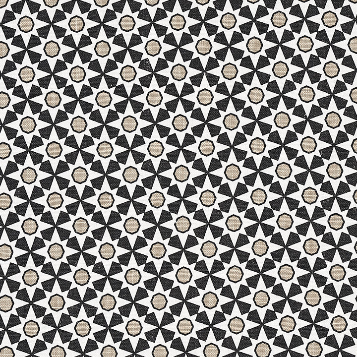 Serendipity Black & Taupe 176421 by Schumacher Fabric Schumacher Fabric Serendipity Black & Taupe 176421Fabric LINEN 100% CHINA </p><p>Repeat: H: HORZ. 1 1/2" (4CM) , V: VERT. 1 1/2" (4CM) 54 - Fabric Carolina -