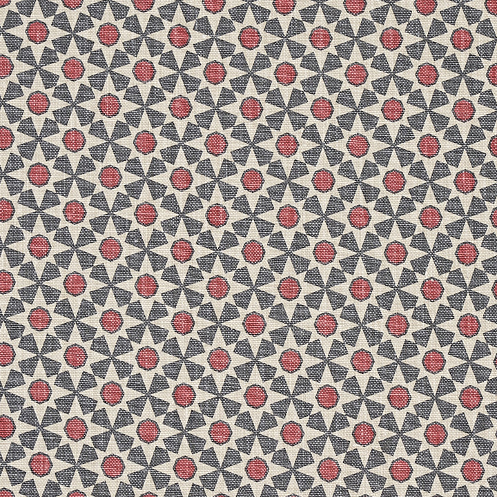 Serendipity Slate & Rouge 176424 by Schumacher Designer Fabric CLIQUE LINEN 100% CHINA </p><p>Repeat: Horizontal: 1 1/2" (4CM) and Vertical: 1 1/2" (4CM) 54 - Swanky Fabrics -