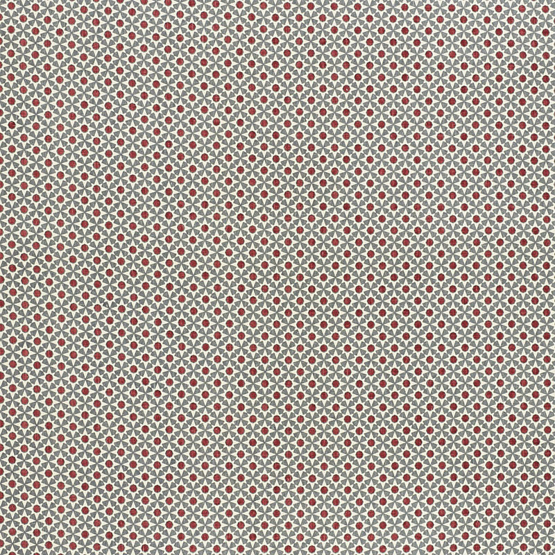 Serendipity Slate & Rouge 176424 by Schumacher Designer Fabric CLIQUE See Sample CHINA - </p><p>Repeat: Horizontal: 1 1/2" (4CM) and Vertical: 1 1/2" (4CM) 54" (137CM) - Swanky Fabrics -