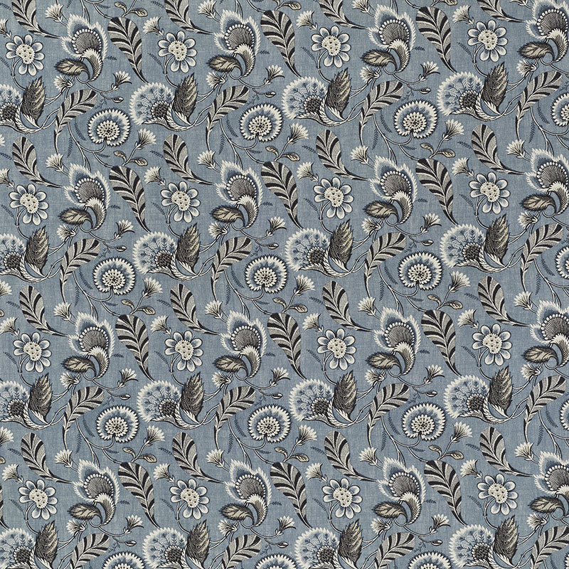 Ursula Delft 176443 by Schumacher Designer Fabric CLIQUE See Sample UNITED KINGDOM - </p><p>Repeat: Horizontal: 13 1/2" (34CM) and Vertical: 13" (33CM) 54" (137CM) - Swanky Fabrics -