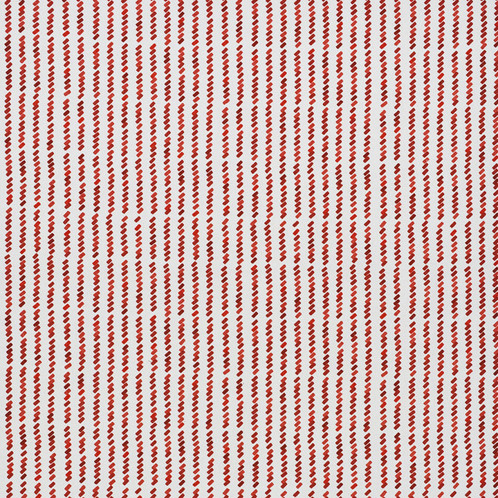 Tic For Tac Red 176540 by Schumacher Designer Fabric David-Kaihoi 55% Linen, 45% Cotton - Horizontal: 6.75 and Vertical: 11.75 55.5 - Swanky Fabrics -