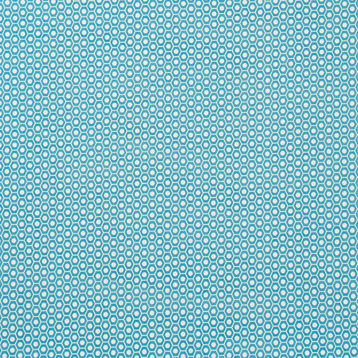 Queen B II Aqua 176563 by Schumacher Designer Fabric Indooroutdoor-By-Studio-Bon 100% Acrylic Wyzenbeek 15,000 Horizontal: 1.25 and Vertical: 7/8- 54 - Swanky Fabrics -