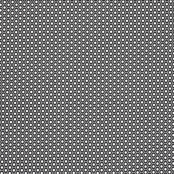 Queen B II Black 176566 by Schumacher Designer Fabric Indooroutdoor-By-Studio-Bon 100% Acrylic Wyzenbeek 15,000 Horizontal: 1.25 and Vertical: 7/8- 54 - Swanky Fabrics -