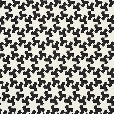 Setareh II Black 176611 by Schumacher Designer Fabric Indooroutdoor-By-Studio-Bon 100% Acrylic Wyzenbeek 15,000 Horizontal: 6 and Vertical: 11.25 54 - Swanky Fabrics -