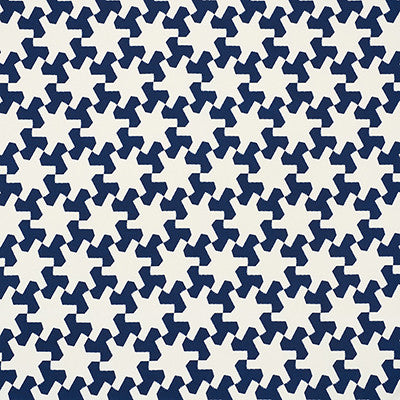 Setareh II Navy 176612 by Schumacher Designer Fabric Indooroutdoor-By-Studio-Bon 100% Acrylic Wyzenbeek 15,000 Horizontal: 6 and Vertical: 11.25 54 - Swanky Fabrics -