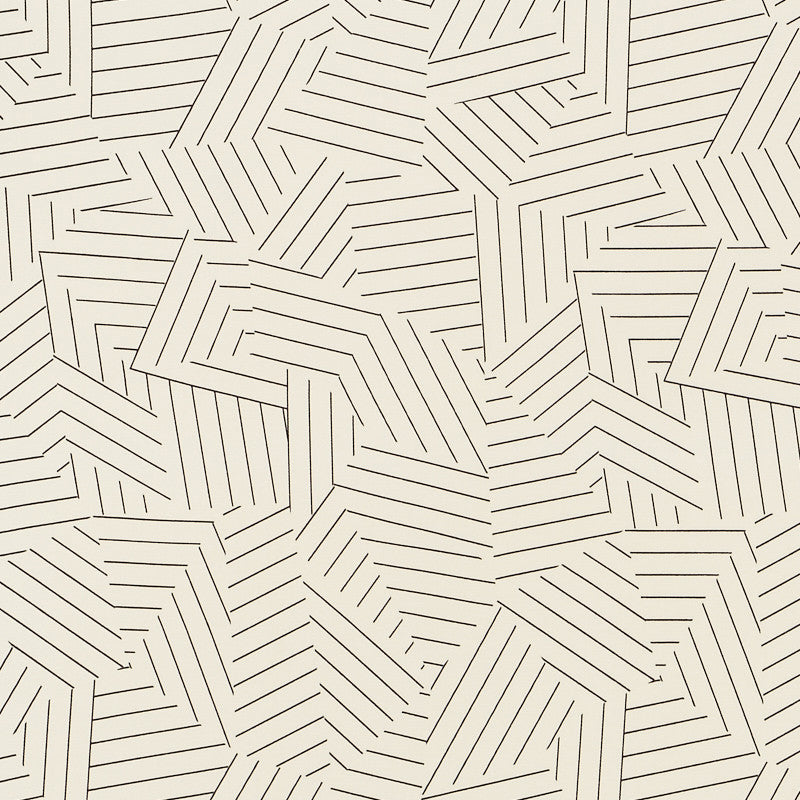 Deconstructed Stripe II Black 176700 by Schumacher Designer Fabric Indooroutdoor-Prints-Wovens 100% Acrylic - Horizontal: - and Vertical: 18 54 - Swanky Fabrics -