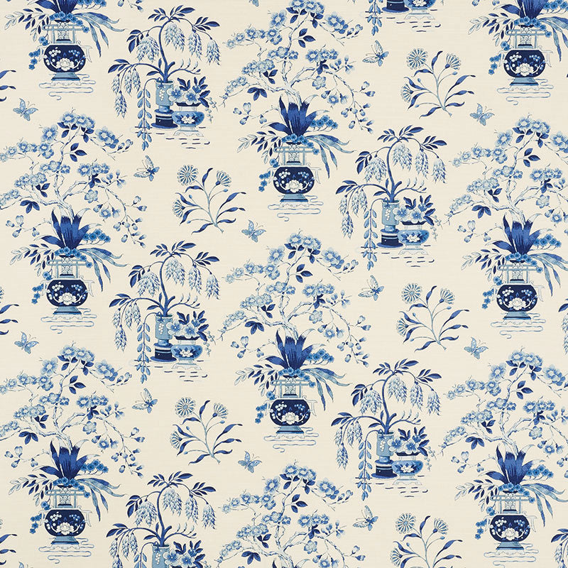 Ming Vase Porcelain 176733 by Schumacher Designer Fabric SCHUMACHER CLASSICS II LINEN 61% COTTON 39% UNITED KINGDOM </p><p>Repeat: Horizontal: 18" (46CM) and Vertical: 19" (48CM) 54 - Swanky Fabrics -