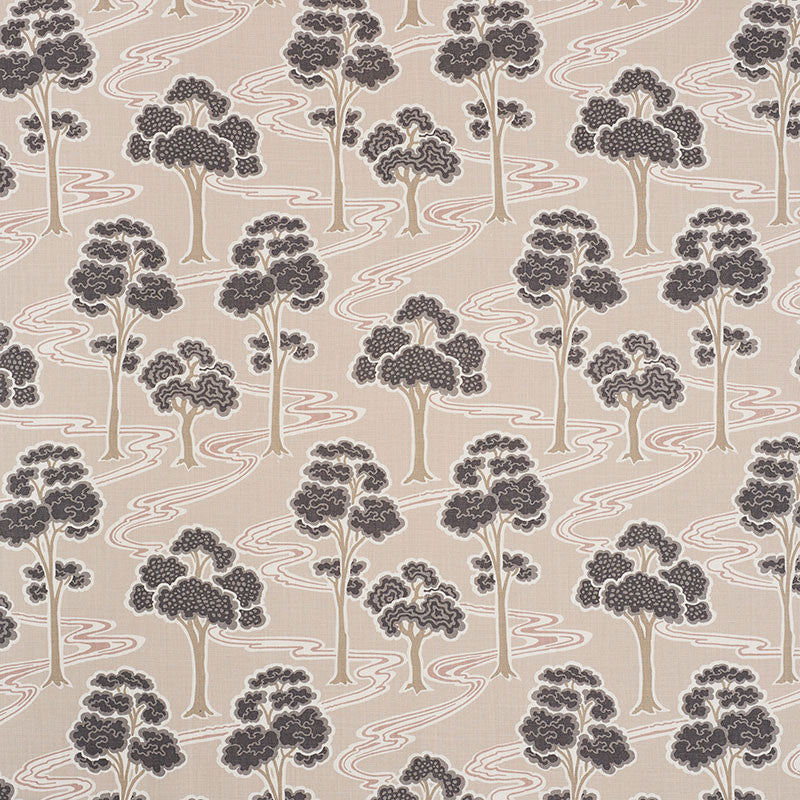 Tree River Blush 176740 by Schumacher Designer Fabric SCHUMACHER CLASSICS II See Sample UNITED KINGDOM - </p><p>Repeat: Horizontal: 13 1/2" (34CM) and Vertical: 29" (74CM) 54" (137CM) - Swanky Fabrics -