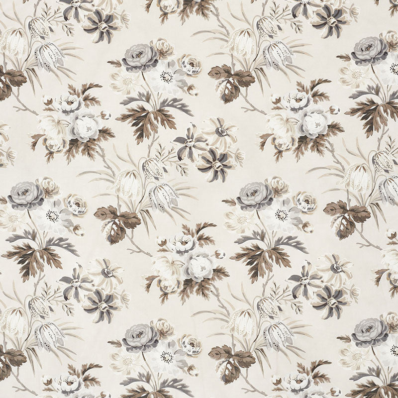 Cecil Chintz Grisaille 176810 by Schumacher Designer Fabric VOGUE LIVING See Sample FRANCE MEDIUM DUTY </p><p>Repeat: Horizontal: 16 1/4" (41CM) and Vertical: 20 1/4" (51CM) 53 1/2" (136CM) - Swanky Fabrics -