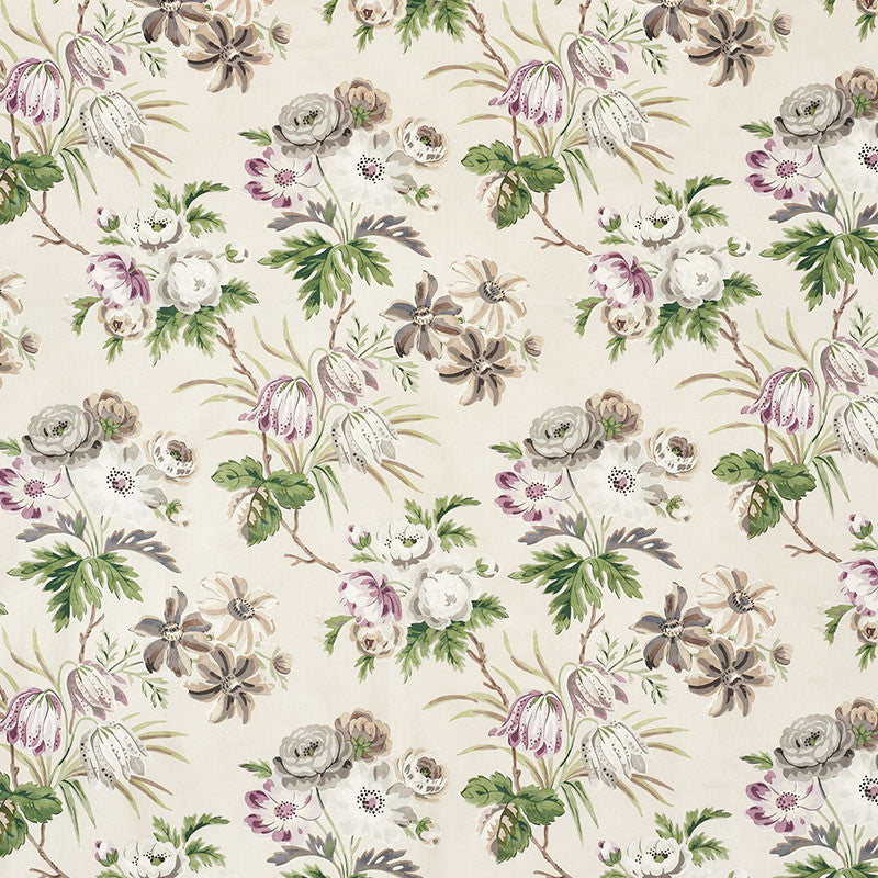 Cecil Chintz Wisteria 176811 by Schumacher Designer Fabric VOGUE LIVING See Sample FRANCE MEDIUM DUTY </p><p>Repeat: Horizontal: 16 1/4" (41CM) and Vertical: 20 1/4" (51CM) 53 1/2" (136CM) - Swanky Fabrics -