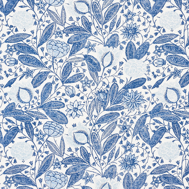 Gloria Delft 176842 by Schumacher Designer Fabric Vogue-Living 90% Linen, 10% Nylon - Horizontal: 18 and Vertical: 16 54 - Swanky Fabrics -