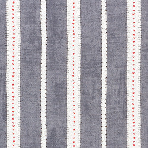 Amour Charcoal 176942 by Schumacher Designer Fabric