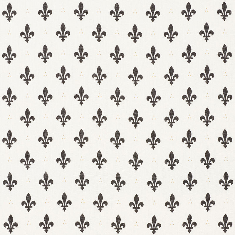 Fleur De Lis Charcoal 176962 by Schumacher Designer Fabric FRENCH REVOLUTION See Sample BELGIUM MEDIUM DUTY </p><p>Repeat: Horizontal: 2" (5CM) and Vertical: 2 1/2" (6CM) 54" (137CM) - Swanky Fabrics -