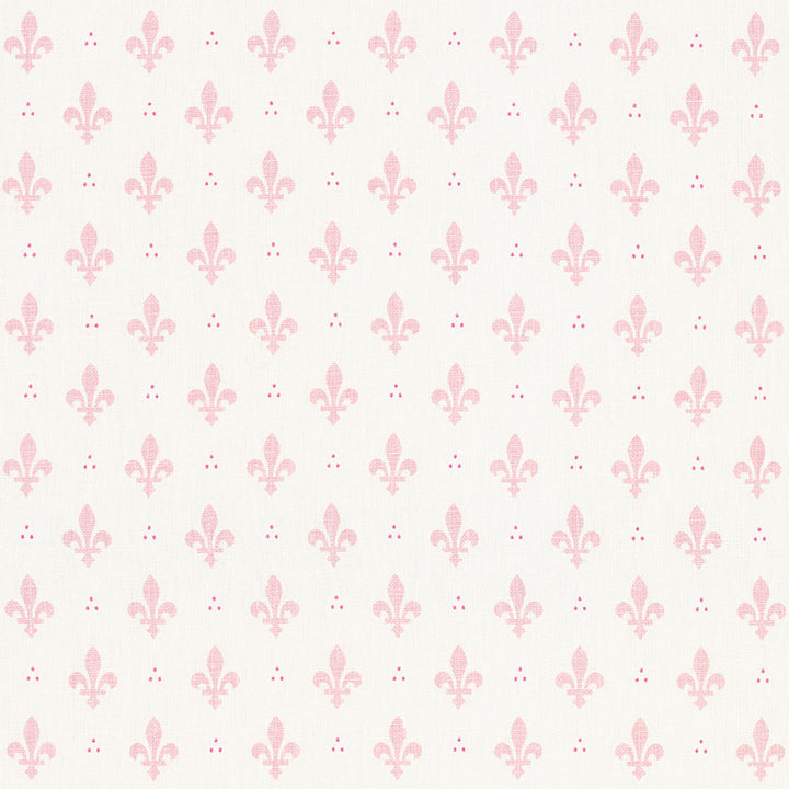 Fleur De Lis Blush 176963 by Schumacher Designer Fabric French-Revolution 100% Linen Wyzenbeek 15,000 Horizontal: 2 and Vertical: 2.5 54 - Swanky Fabrics -