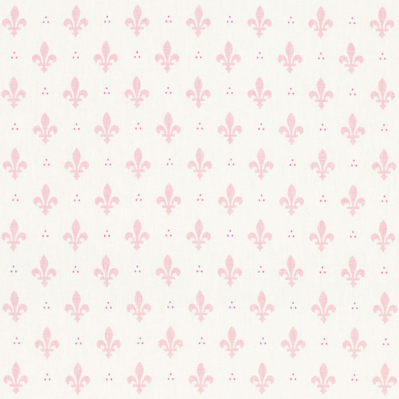 Fleur De Lis Blush 176963 by Schumacher Designer Fabric FRENCH REVOLUTION LINEN 100% BELGIUM WYZENBEEK 15,000 </p><p>Repeat: Horizontal: 2" (5CM) and Vertical: 2 1/2" (6CM) 54 - Swanky Fabrics -