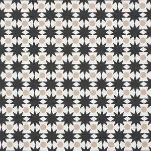 Cosmos Black & Sand 177063 by Schumacher Designer Fabric