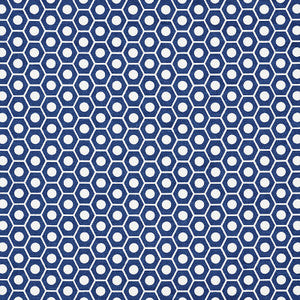 Queen B Navy 177070 by Schumacher Designer Fabric