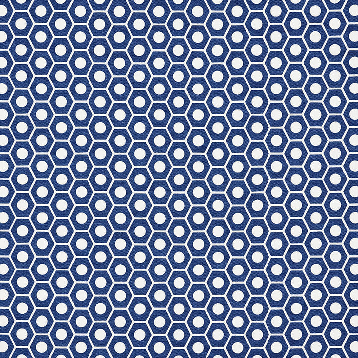 Queen B Navy 177070 by Schumacher Designer Fabric PRINTS BY STUDIO BON See Sample TURKEY HEAVY </p><p>Repeat: Horizontal: 1 1/4" (3CM) and Vertical: 3/4" (2CM) 54" (137CM) - Swanky Fabrics -