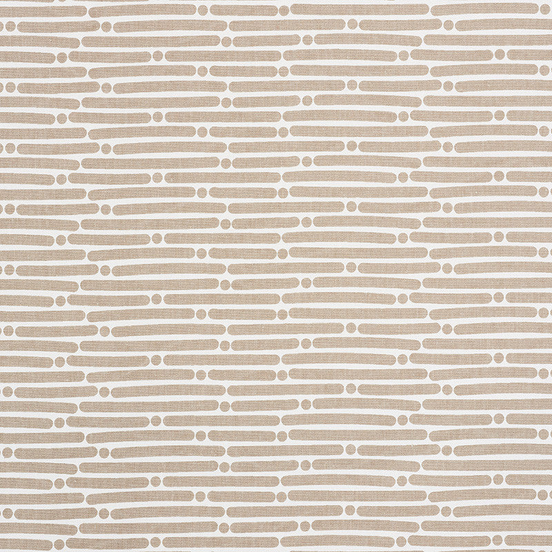Dot Dash Sand 177103 by Schumacher Designer Fabric Prints-By-Studio-Bon 100% Cotton - Horizontal: 9 and Vertical: 1.5 53.75 - Swanky Fabrics -