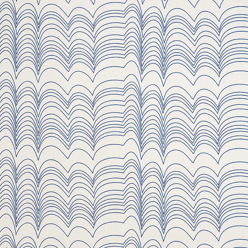 Richter Blue 177110 by Schumacher Designer Fabric Prints-By-Studio-Bon 55% Linen, 45% Cotton - Horizontal: 10.75 and Vertical: 6.75 54 - Swanky Fabrics -