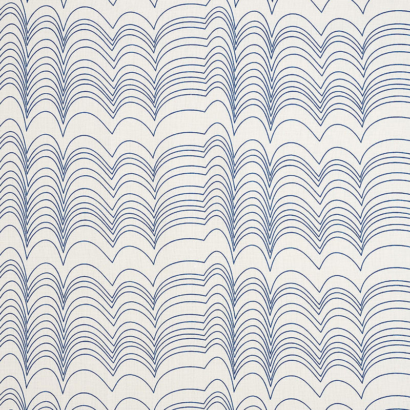 Richter Blue 177110 by Schumacher Designer Fabric PRINTS BY STUDIO BON See Sample BELGIUM MEDIUM </p><p>Repeat: Horizontal: 10 3/4" (27CM) and Vertical: 6 3/4" (17CM) 54" (137CM) - Swanky Fabrics -