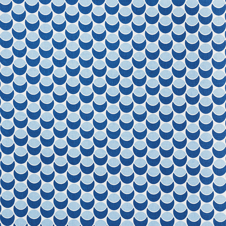 Buds Navy & Sky 177150 by Schumacher Designer Fabric Prints-By-Studio-Bon 100% Cotton - Horizontal: 2.5 and Vertical: 1.5 54 - Swanky Fabrics -