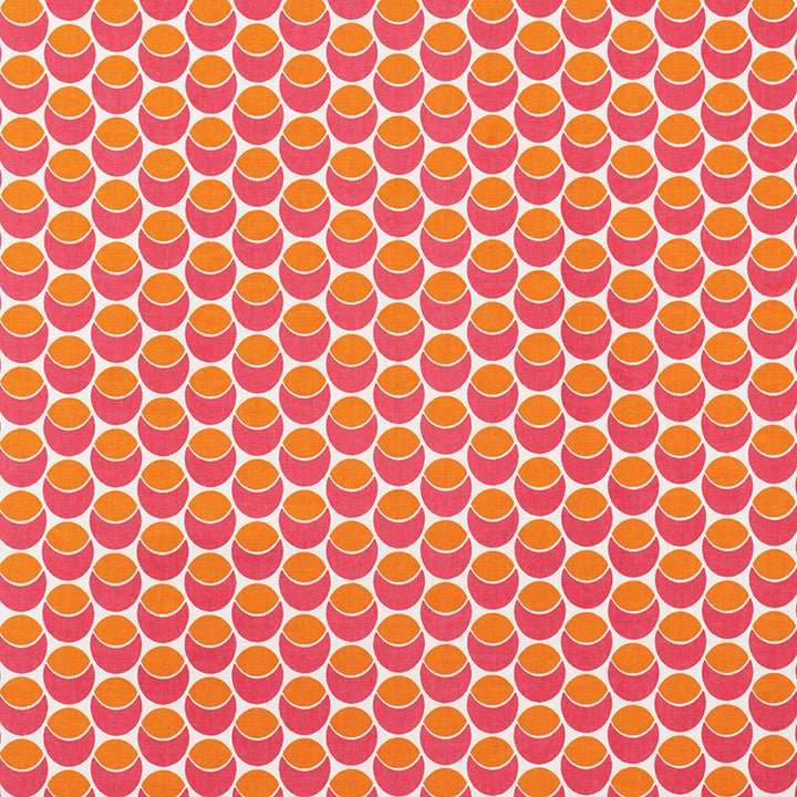 Buds Pink & Orange 177153 by Schumacher Designer Fabric Prints-By-Studio-Bon 100% Cotton - Horizontal: 2.5 and Vertical: 1.5 54 - Swanky Fabrics -