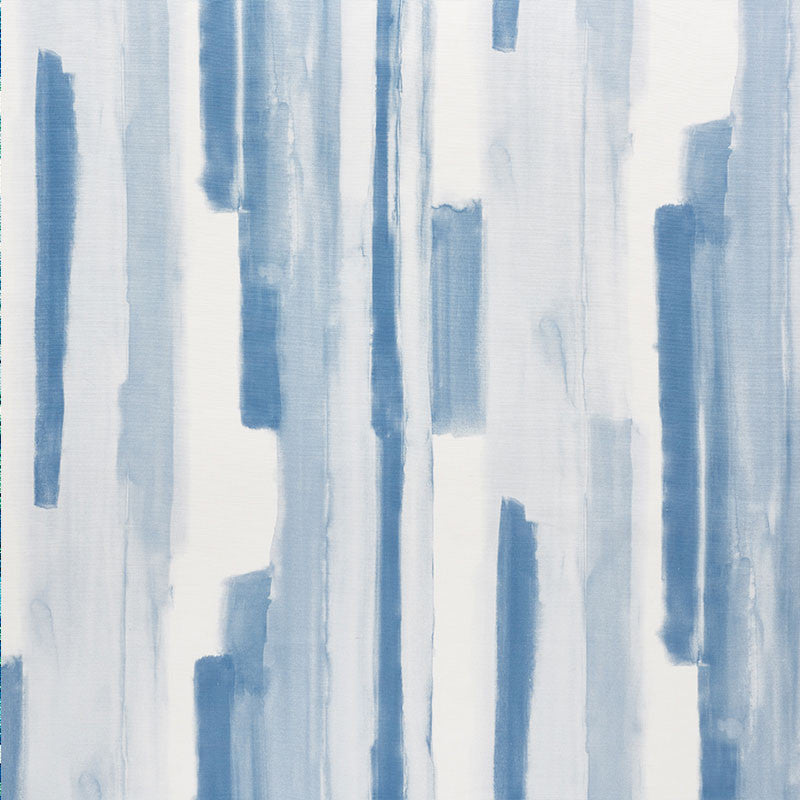 Watercolor Blue 177173 by Schumacher Designer Fabric Miles-Redd 55% Linen, 45% Cotton Wyzenbeek 20,000 Horizontal: 55.125 and Vertical: 27.5 55.125 - Swanky Fabrics -