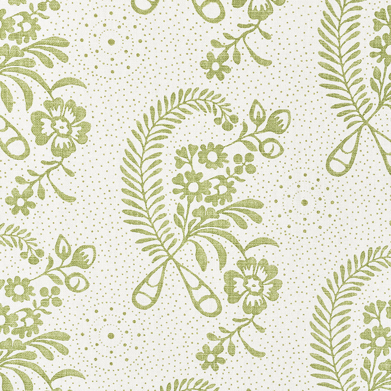 Millicent Leaf 177213 by Schumacher Designer Fabric Vogue-Living 100% Linen Martindale 20,000 Horizontal: 13.25 and Vertical: 10.125 54 - Swanky Fabrics -