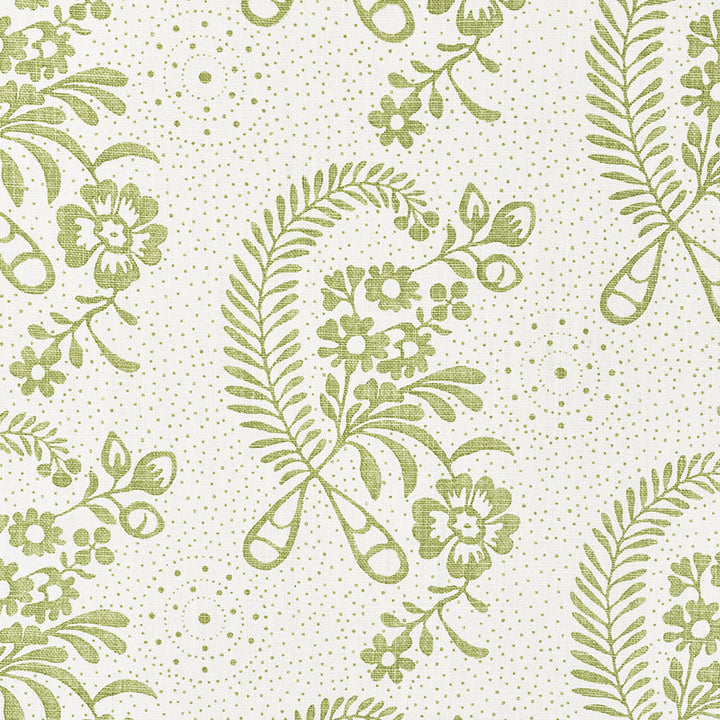 Millicent Leaf 177213 by Schumacher Designer Fabric Vogue-Living 100% Linen Martindale 20,000 Horizontal: 13.25 and Vertical: 10.125 54 - Swanky Fabrics -