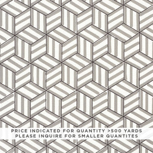 Tumbling Blocks Contract Grey 177241 by Schumacher Designer Fabric