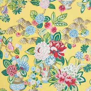 Bouquet Chinois Yellow 177290 by Schumacher Designer Fabric
