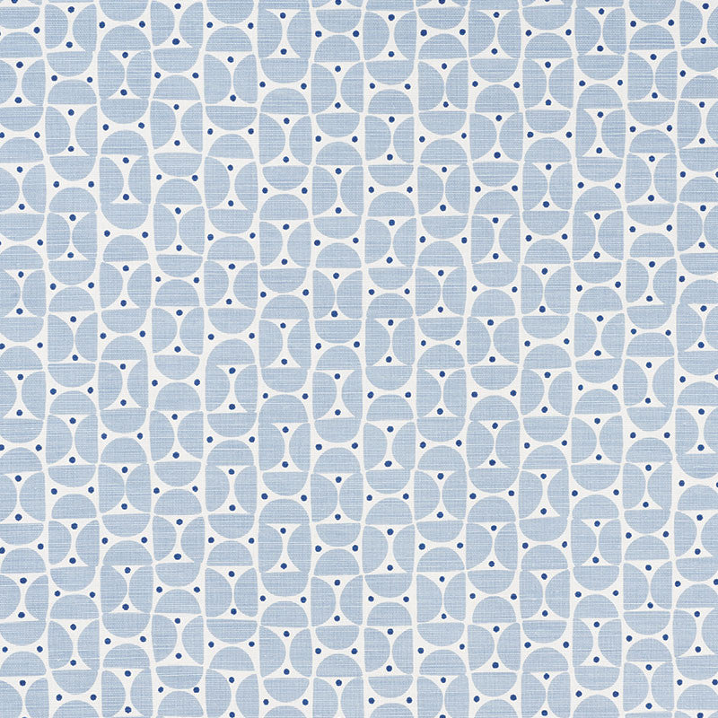 Mezza Luna Sky 177361 by Schumacher Designer Fabric AU NATUREL LINEN 55% COTTON 45% BELGIUM WYZENBEEK 15,000 </p><p>Repeat: Horizontal: 2 1/2" (6CM) and Vertical: 2 1/2" (6CM) 54 - Swanky Fabrics -