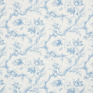 Toile De Fleurs Delft 177400 by Schumacher Designer Fabric