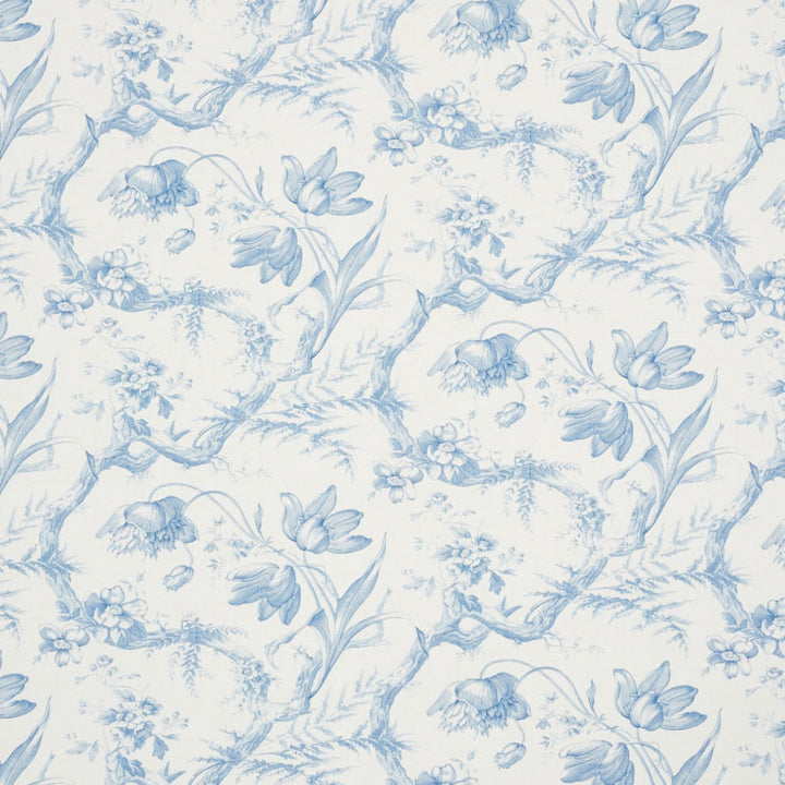 Toile De Fleurs Delft 177400 by Schumacher Fabric Schumacher Fabric Toile De Fleurs Delft 177400Fabric LINEN 67% FRANCE </p><p>Repeat: H: HORZ. 26 3/4" (68CM) , V: VERT. 13 5/8" (35CM) 54 - Fabric Carolina -