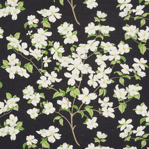 Blooming Branch Black 177412 by Schumacher Designer Fabric