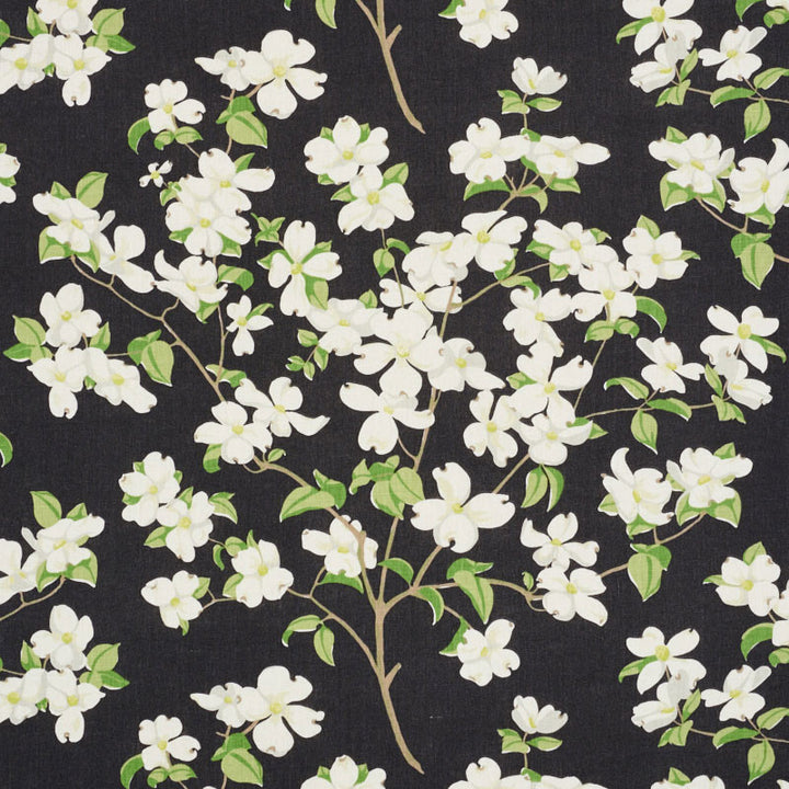 Blooming Branch Black 177412 by Schumacher Designer Fabric SCHUMACHER CLASSICS LINEN 100% CHINA WYZENBEEK 15,000 </p><p>Repeat: Horizontal: 54" (137CM) and Vertical: 27" (69CM) 54 - Swanky Fabrics -