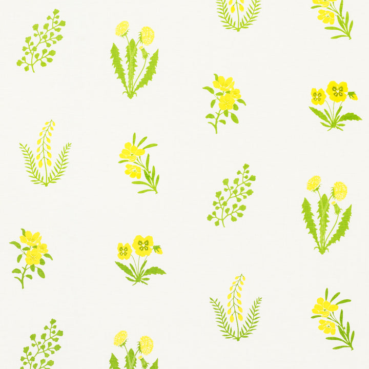 Hilary Yellow & Green 177510 by Schumacher Designer Fabric SCHUMACHER STUDIO See Sample UNITED STATES OF AMERICA - </p><p>Repeat: Horizontal: 27" (69CM) and Vertical: 22" (56CM) 54" (137CM) - Swanky Fabrics -