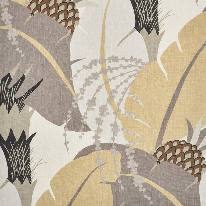 Ananas Neutral 177542 by Schumacher Designer Fabric Fashion-Forward 100% Linen - Horizontal: 26.5 and Vertical: 31.5 53 - Swanky Fabrics -