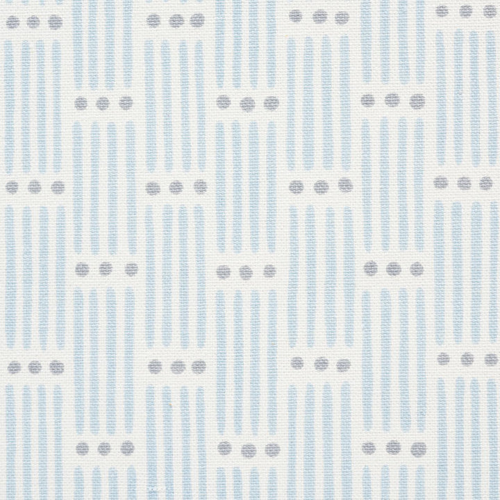 Dotted Stripe Sky 177711 by Schumacher Designer Fabric Essentials-Smallscale-Prints 100% Cotton Wyzenbeek 15,000 Horizontal: 1 and Vertical: 1.5 54 - Swanky Fabrics -