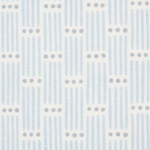 Dotted Stripe Sky 177711 by Schumacher Designer Fabric