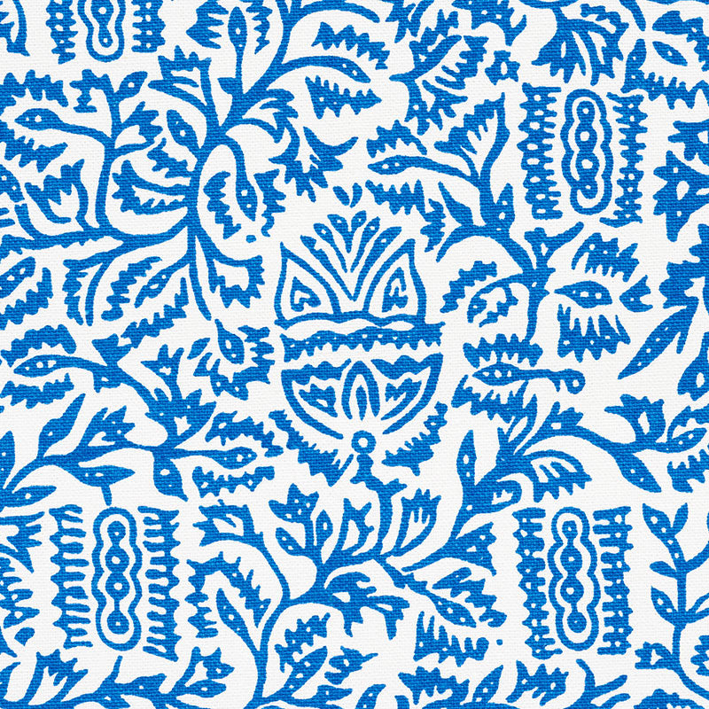 Morris Blue 177773 by Schumacher Designer Fabric ESSENTIALS: SMALL-SCALE PRINTS See Sample TURKEY HEAVY DUTY </p><p>Repeat: Horizontal: 9" (23CM) and Vertical: 8 1/2" (22CM) 54 1/2" (138CM) - Swanky Fabrics -