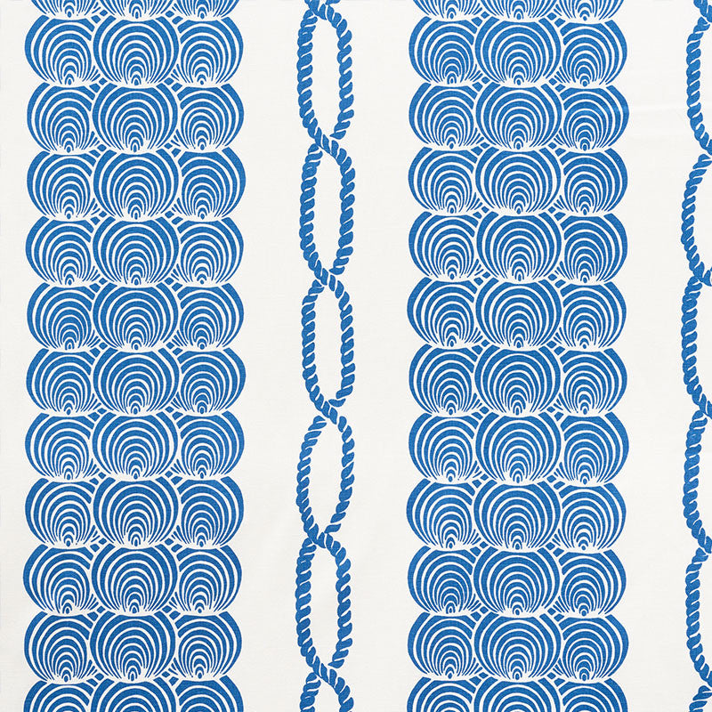 Coralline Blue 177780 by Schumacher Designer Fabric NAUTILUS LINEN 55% COTTON 45% UNITED STATES OF AMERICA WYZENBEEK 15,000 </p><p>Repeat: Horizontal: 35 3/4" (91CM) and Vertical: 25" (64CM) 54 - Swanky Fabrics -
