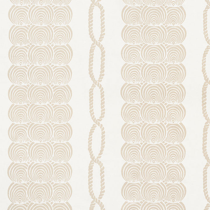 Coralline Sand 177781 by Schumacher Designer Fabric NAUTILUS See Sample UNITED STATES OF AMERICA MEDIUM DUTY </p><p>Repeat: Horizontal: 35 3/4" (91CM) and Vertical: 25" (64CM) 54" (137CM) - Swanky Fabrics -
